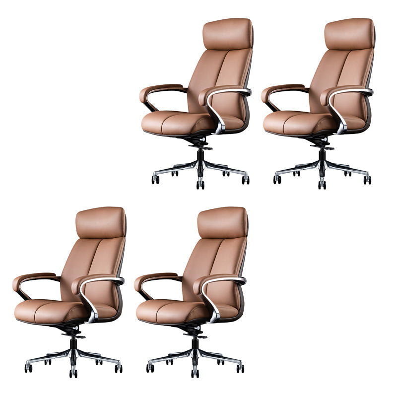 Silla de gerentes giratorios contemporáneos silla ejecutiva de armas acolchadas para la oficina