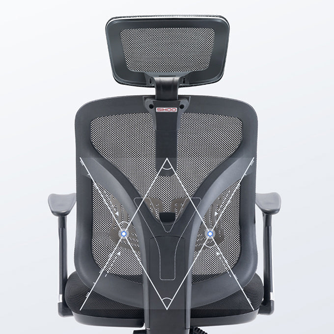 Modern Fixed Arms Desk -stoel Ergonomische taakstoel voor kantoor