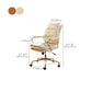 Modern Desk Chair Fixed Arms Adjustable Seat Height Office Chair with Wheels