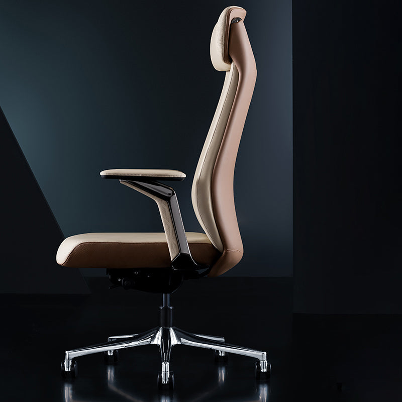 Contemporary Swivel Executive Chair Padded Arms Managers Chair for Office Clearhalo 'furn' 'furn_office_chair' 'Furniture' 'Office Chairs' 'Office Furniture' 'office_chair' 6622806