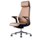Contemporary Swivel Executive Chair Padded Arms Managers Chair for Office Brown 1 Piece Clearhalo 'furn' 'furn_office_chair' 'Furniture' 'Office Chairs' 'Office Furniture' 'office_chair' 6622811