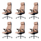 Contemporary Swivel Executive Chair Padded Arms Managers Chair for Office Brown 6 Piece Set Clearhalo 'furn' 'furn_office_chair' 'Furniture' 'Office Chairs' 'Office Furniture' 'office_chair' 6622818