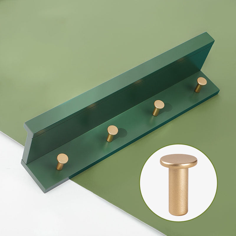 Wall-Mounted Coat Hanger Wood Modern Coat Rack for Living Room Green 1 Piece 4 Clearhalo 'Entry & Mudroom Furniture' 'furn' 'furn_hall_tree_coat_racks' 'Furniture' 'Hall Trees & Coat Racks' 'hall_tree_coat_racks' 6622897