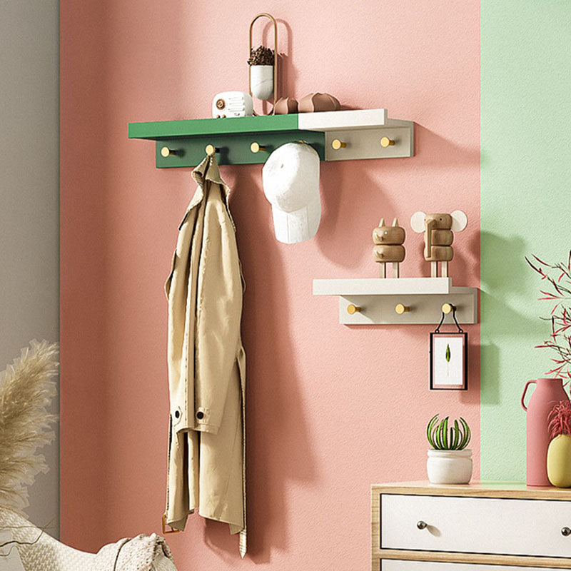 Wall-Mounted Coat Hanger Wood Modern Coat Rack for Living Room Clearhalo 'Entry & Mudroom Furniture' 'furn' 'furn_hall_tree_coat_racks' 'Furniture' 'Hall Trees & Coat Racks' 'hall_tree_coat_racks' 6622915