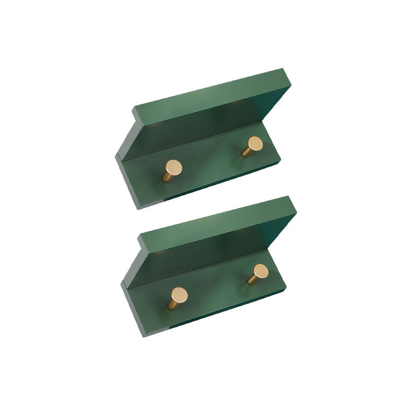 Wall-Mounted Coat Hanger Wood Modern Coat Rack for Living Room Green 2 Piece Set 2 Clearhalo 'Entry & Mudroom Furniture' 'furn' 'furn_hall_tree_coat_racks' 'Furniture' 'Hall Trees & Coat Racks' 'hall_tree_coat_racks' 6622919