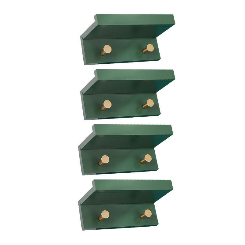 Wall-Mounted Coat Hanger Wood Modern Coat Rack for Living Room Green 4 Piece Set 2 Clearhalo 'Entry & Mudroom Furniture' 'furn' 'furn_hall_tree_coat_racks' 'Furniture' 'Hall Trees & Coat Racks' 'hall_tree_coat_racks' 6622920
