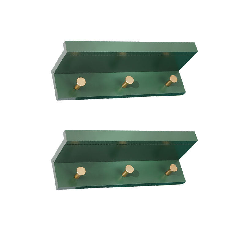 Wall-Mounted Coat Hanger Wood Modern Coat Rack for Living Room Green 2 Piece Set 3 Clearhalo 'Entry & Mudroom Furniture' 'furn' 'furn_hall_tree_coat_racks' 'Furniture' 'Hall Trees & Coat Racks' 'hall_tree_coat_racks' 6622921