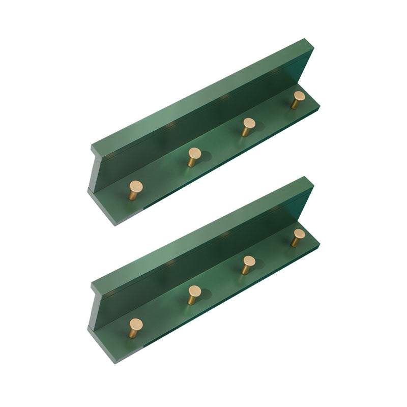 Wall-Mounted Coat Hanger Wood Modern Coat Rack for Living Room Green 2 Piece Set 4 Clearhalo 'Entry & Mudroom Furniture' 'furn' 'furn_hall_tree_coat_racks' 'Furniture' 'Hall Trees & Coat Racks' 'hall_tree_coat_racks' 6622923