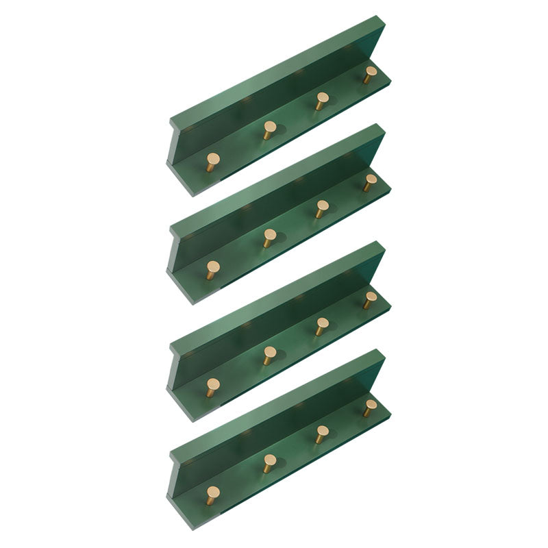 Wall-Mounted Coat Hanger Wood Modern Coat Rack for Living Room Green 4 Piece Set 4 Clearhalo 'Entry & Mudroom Furniture' 'furn' 'furn_hall_tree_coat_racks' 'Furniture' 'Hall Trees & Coat Racks' 'hall_tree_coat_racks' 6622924