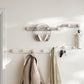 Metal and Wood Coat Rack Contemporary Style Home Wall Hanging Coat Hanger Clearhalo 'Entry & Mudroom Furniture' 'furn' 'furn_hall_tree_coat_racks' 'Furniture' 'Hall Trees & Coat Racks' 'hall_tree_coat_racks' 6622934