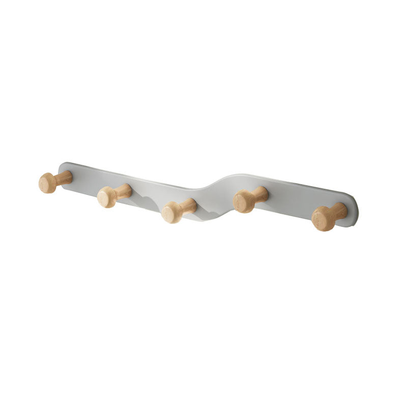Metal and Wood Coat Rack Contemporary Style Home Wall Hanging Coat Hanger Clearhalo 'Entry & Mudroom Furniture' 'furn' 'furn_hall_tree_coat_racks' 'Furniture' 'Hall Trees & Coat Racks' 'hall_tree_coat_racks' 6622942
