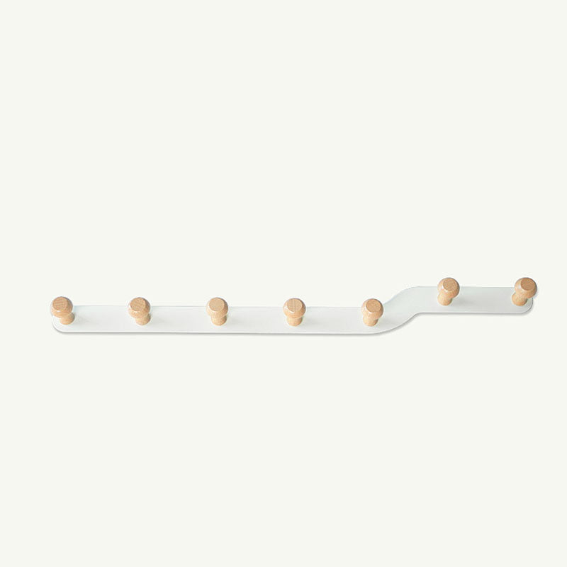 Metal and Wood Coat Rack Contemporary Style Home Wall Hanging Coat Hanger Clearhalo 'Entry & Mudroom Furniture' 'furn' 'furn_hall_tree_coat_racks' 'Furniture' 'Hall Trees & Coat Racks' 'hall_tree_coat_racks' 6622948
