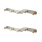 Metal and Wood Coat Rack Contemporary Style Home Wall Hanging Coat Hanger Grey 2 Piece Set 5 Clearhalo 'Entry & Mudroom Furniture' 'furn' 'furn_hall_tree_coat_racks' 'Furniture' 'Hall Trees & Coat Racks' 'hall_tree_coat_racks' 6622953
