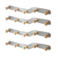 Metal and Wood Coat Rack Contemporary Style Home Wall Hanging Coat Hanger Grey 4 Piece Set 5 Clearhalo 'Entry & Mudroom Furniture' 'furn' 'furn_hall_tree_coat_racks' 'Furniture' 'Hall Trees & Coat Racks' 'hall_tree_coat_racks' 6622955
