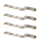 Metal and Wood Coat Rack Contemporary Style Home Wall Hanging Coat Hanger Grey 4 Piece Set 6 Clearhalo 'Entry & Mudroom Furniture' 'furn' 'furn_hall_tree_coat_racks' 'Furniture' 'Hall Trees & Coat Racks' 'hall_tree_coat_racks' 6622959