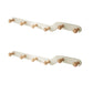 Metal and Wood Coat Rack Contemporary Style Home Wall Hanging Coat Hanger White 2 Piece Set 6 Clearhalo 'Entry & Mudroom Furniture' 'furn' 'furn_hall_tree_coat_racks' 'Furniture' 'Hall Trees & Coat Racks' 'hall_tree_coat_racks' 6622964