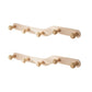 Metal and Wood Coat Rack Contemporary Style Home Wall Hanging Coat Hanger Pink 2 Piece Set 5 Clearhalo 'Entry & Mudroom Furniture' 'furn' 'furn_hall_tree_coat_racks' 'Furniture' 'Hall Trees & Coat Racks' 'hall_tree_coat_racks' 6622970
