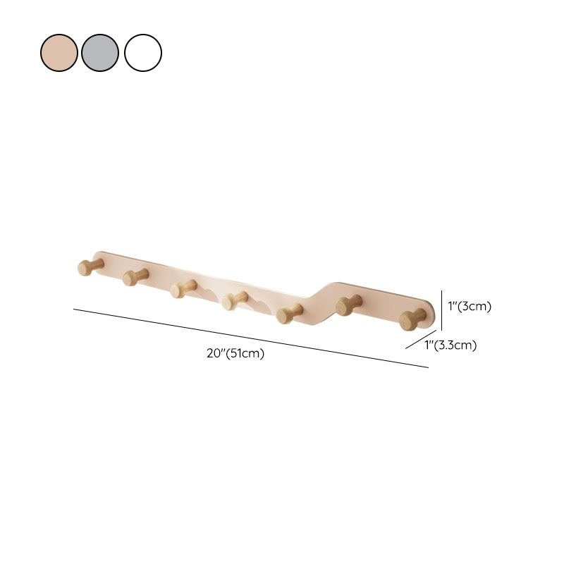 Metal and Wood Coat Rack Contemporary Style Home Wall Hanging Coat Hanger Clearhalo 'Entry & Mudroom Furniture' 'furn' 'furn_hall_tree_coat_racks' 'Furniture' 'Hall Trees & Coat Racks' 'hall_tree_coat_racks' 6622977