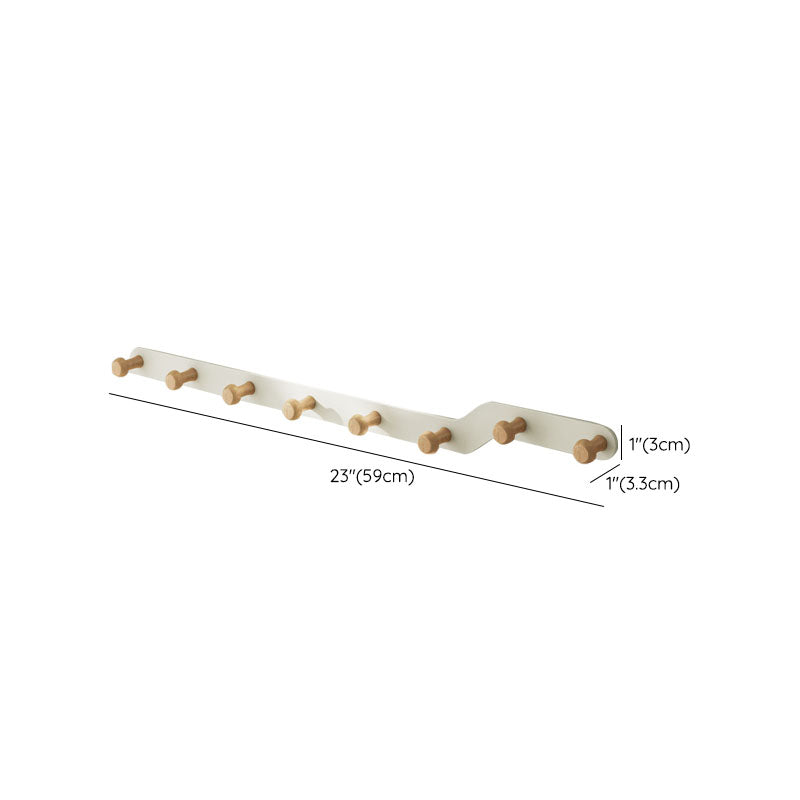 Metal and Wood Coat Rack Contemporary Style Home Wall Hanging Coat Hanger Clearhalo 'Entry & Mudroom Furniture' 'furn' 'furn_hall_tree_coat_racks' 'Furniture' 'Hall Trees & Coat Racks' 'hall_tree_coat_racks' 6622978