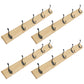 Modern Coat Rack Wood Framed Wall-Mounted Coat Hanger with Hooks