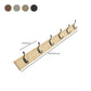 Modern Coat Rack Wood Framed Wall-Mounted Coat Hanger with Hooks