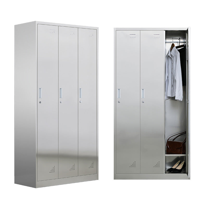 Metal Storage Cabinet for Bathroom Modern Cabinet with Hinged Doors 3 Clearhalo 'Armoires & Wardrobes' 'armoires_wardrobes' 'Bedroom Furniture' 'furn' 'furn_armoires_wardrobes' 'Furniture' 6628995