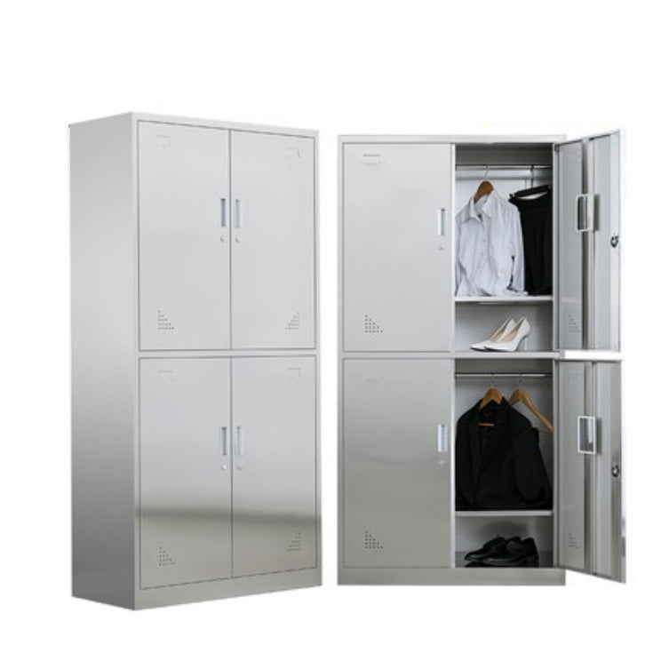 Metal Storage Cabinet for Bathroom Modern Cabinet with Hinged Doors 4 Clearhalo 'Armoires & Wardrobes' 'armoires_wardrobes' 'Bedroom Furniture' 'furn' 'furn_armoires_wardrobes' 'Furniture' 6628997