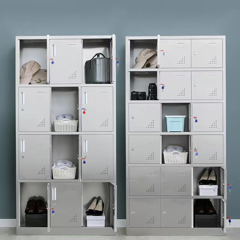 Metal Storage Cabinet for Bathroom Modern Cabinet with Hinged Doors Clearhalo 'Armoires & Wardrobes' 'armoires_wardrobes' 'Bedroom Furniture' 'furn' 'furn_armoires_wardrobes' 'Furniture' 6628998
