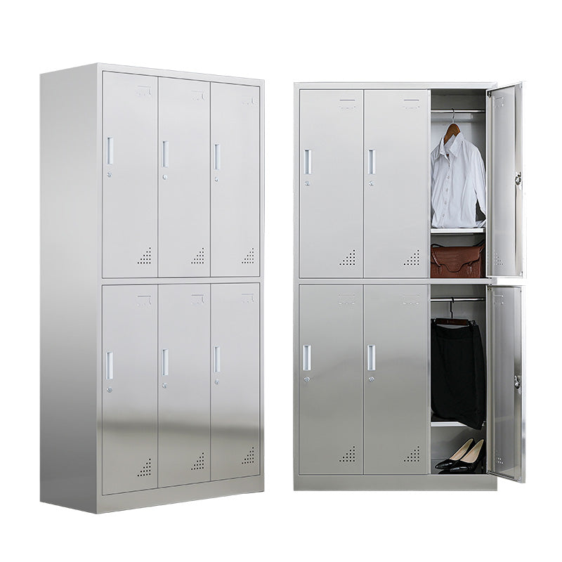 Metal Storage Cabinet for Bathroom Modern Cabinet with Hinged Doors 6 Clearhalo 'Armoires & Wardrobes' 'armoires_wardrobes' 'Bedroom Furniture' 'furn' 'furn_armoires_wardrobes' 'Furniture' 6628999