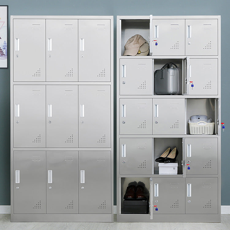 Metal Storage Cabinet for Bathroom Modern Cabinet with Hinged Doors Clearhalo 'Armoires & Wardrobes' 'armoires_wardrobes' 'Bedroom Furniture' 'furn' 'furn_armoires_wardrobes' 'Furniture' 6629000