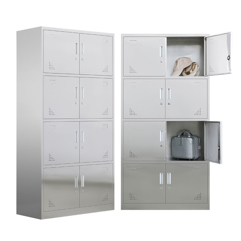 Metal Storage Cabinet for Bathroom Modern Cabinet with Hinged Doors 8 Clearhalo 'Armoires & Wardrobes' 'armoires_wardrobes' 'Bedroom Furniture' 'furn' 'furn_armoires_wardrobes' 'Furniture' 6629001