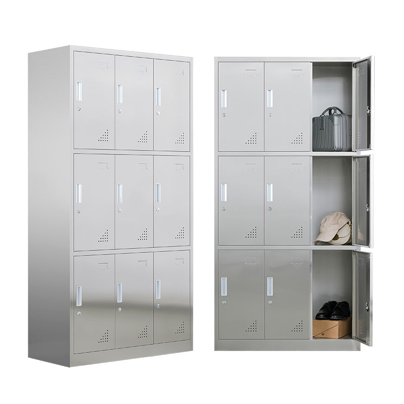 Metal Storage Cabinet for Bathroom Modern Cabinet with Hinged Doors 9 Clearhalo 'Armoires & Wardrobes' 'armoires_wardrobes' 'Bedroom Furniture' 'furn' 'furn_armoires_wardrobes' 'Furniture' 6629003