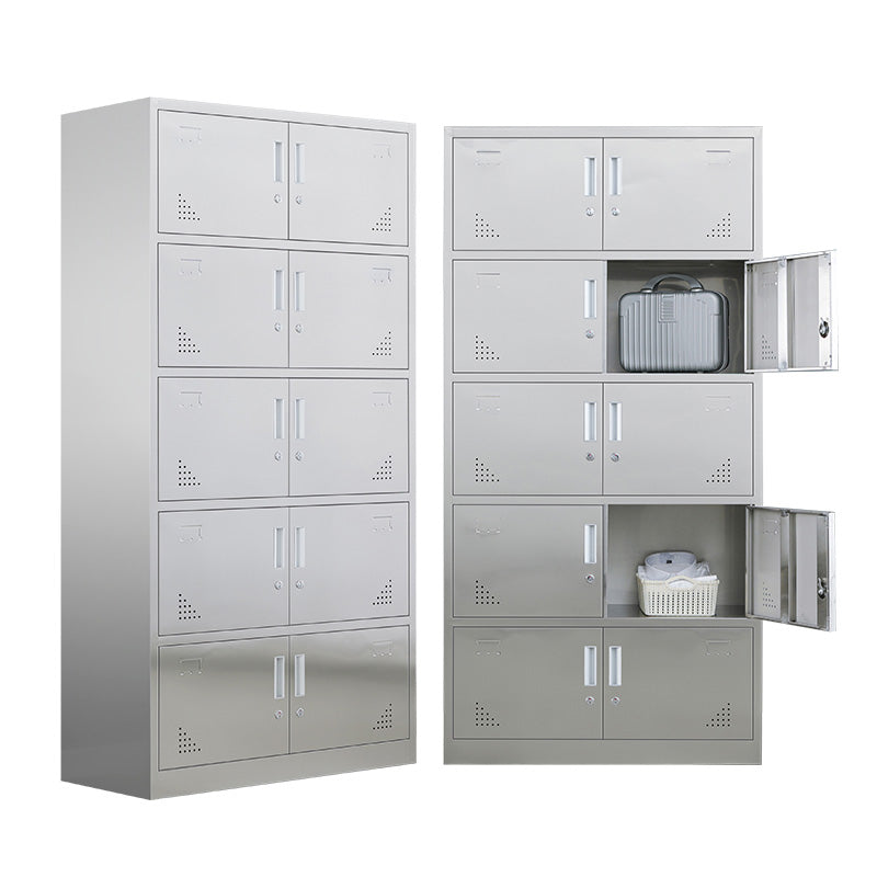 Metal Storage Cabinet for Bathroom Modern Cabinet with Hinged Doors 10 Clearhalo 'Armoires & Wardrobes' 'armoires_wardrobes' 'Bedroom Furniture' 'furn' 'furn_armoires_wardrobes' 'Furniture' 6629005