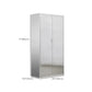 Metal Storage Cabinet for Bathroom Modern Cabinet with Hinged Doors Clearhalo 'Armoires & Wardrobes' 'armoires_wardrobes' 'Bedroom Furniture' 'furn' 'furn_armoires_wardrobes' 'Furniture' 6629009