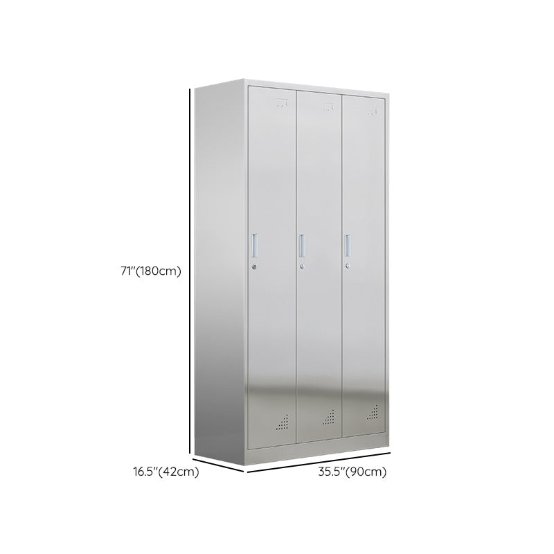 Metal Storage Cabinet for Bathroom Modern Cabinet with Hinged Doors Clearhalo 'Armoires & Wardrobes' 'armoires_wardrobes' 'Bedroom Furniture' 'furn' 'furn_armoires_wardrobes' 'Furniture' 6629010