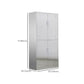Metal Storage Cabinet for Bathroom Modern Cabinet with Hinged Doors Clearhalo 'Armoires & Wardrobes' 'armoires_wardrobes' 'Bedroom Furniture' 'furn' 'furn_armoires_wardrobes' 'Furniture' 6629011