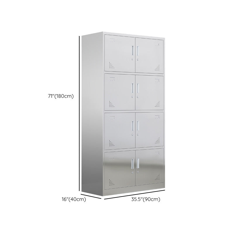 Metal Storage Cabinet for Bathroom Modern Cabinet with Hinged Doors Clearhalo 'Armoires & Wardrobes' 'armoires_wardrobes' 'Bedroom Furniture' 'furn' 'furn_armoires_wardrobes' 'Furniture' 6629013