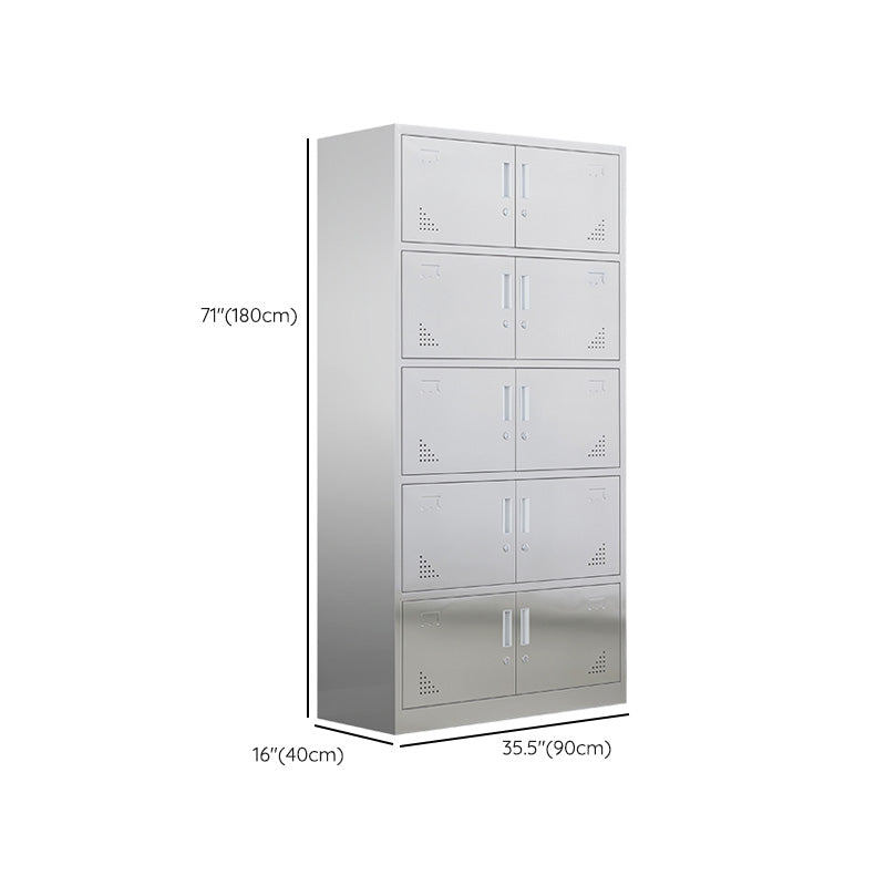 Metal Storage Cabinet for Bathroom Modern Cabinet with Hinged Doors Clearhalo 'Armoires & Wardrobes' 'armoires_wardrobes' 'Bedroom Furniture' 'furn' 'furn_armoires_wardrobes' 'Furniture' 6629015