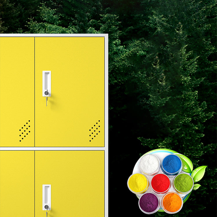 Matte Finish Steel Storage Cabinet with Hinged Doors Contemporary Non-Hanging Armoire Clearhalo 'Armoires & Wardrobes' 'armoires_wardrobes' 'Bedroom Furniture' 'furn' 'furn_armoires_wardrobes' 'Furniture' 6629026