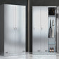 Steel Chrome Storage Cabinet Modern Cabinet with Hinged Doors Clearhalo 'Armoires & Wardrobes' 'armoires_wardrobes' 'Bedroom Furniture' 'furn' 'furn_armoires_wardrobes' 'Furniture' 6629052
