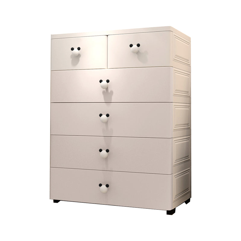 Plastic Non-Hanging Cabinet Contemporary Matte Finish Armoire