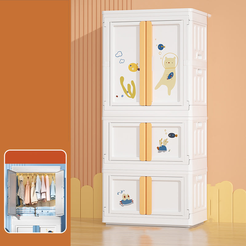 Plastic Bedroom Storage Cabinet Contemporary Hinged Door Cabinet