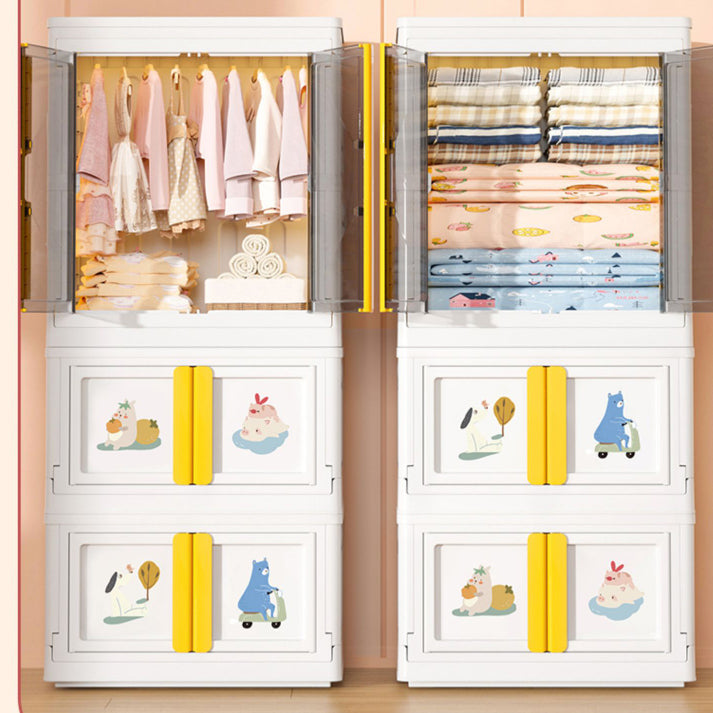 Armadio di stoccaggio in plastica con armadio a cerniera contemporanea a canna