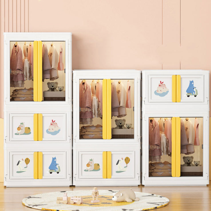 Armadio di stoccaggio in plastica con armadio a cerniera contemporanea a canna