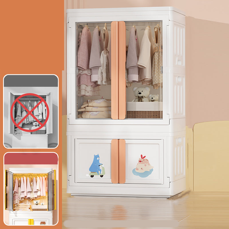 Armadio di stoccaggio in plastica con armadio a cerniera contemporanea a canna