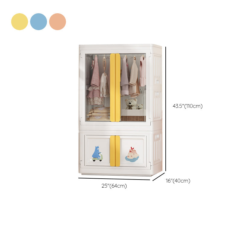 Armadio di stoccaggio in plastica con armadio a cerniera contemporanea a canna