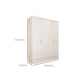 Engineered Wood Wardrobe Closet with Shelves White Wardrobe Cabinet