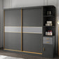 Grey Engineered Wood Wardrobe Cabinet Contemporary Wardrobe Armoire