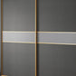 Grey Engineered Wood Wardrobe Cabinet Contemporary Wardrobe Armoire
