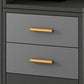 Grey Engineered Wood Wardrobe Cabinet Contemporary Wardrobe Armoire